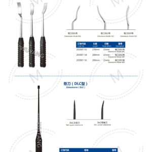 Dụng cụ đục xương 21 3. 骨刀系列 Osteotome S 08