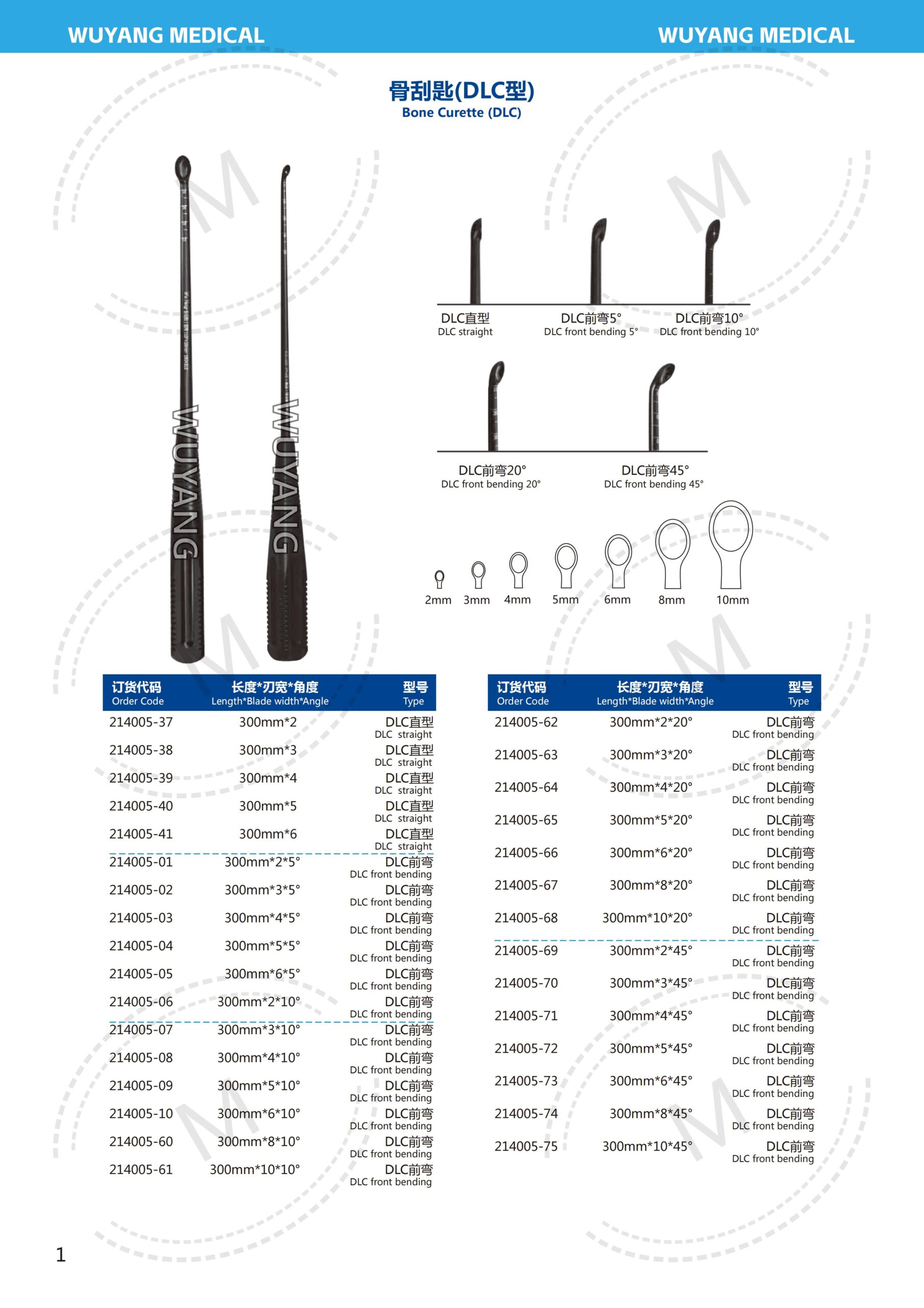 Dụng cụ nạo xương ( Curette ) 2 4. 骨刮匙系列 Curette Se 01 scaled