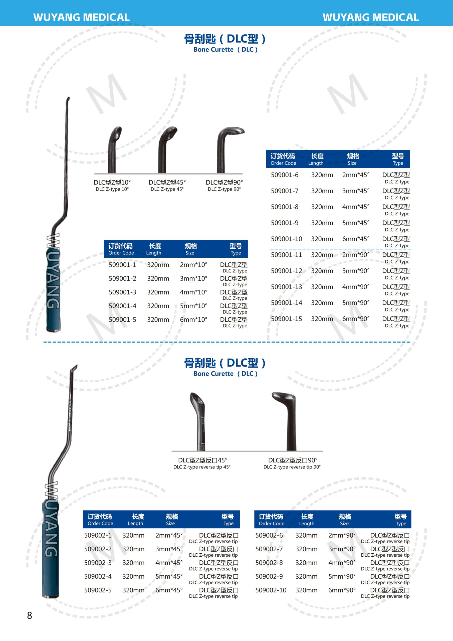 Dụng cụ nạo xương ( Curette ) 9 4. 骨刮匙系列 Curette Se 08 scaled