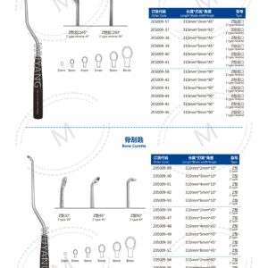 Dụng cụ nạo xương ( Curette ) 22 4. 骨刮匙系列 Curette Se 09