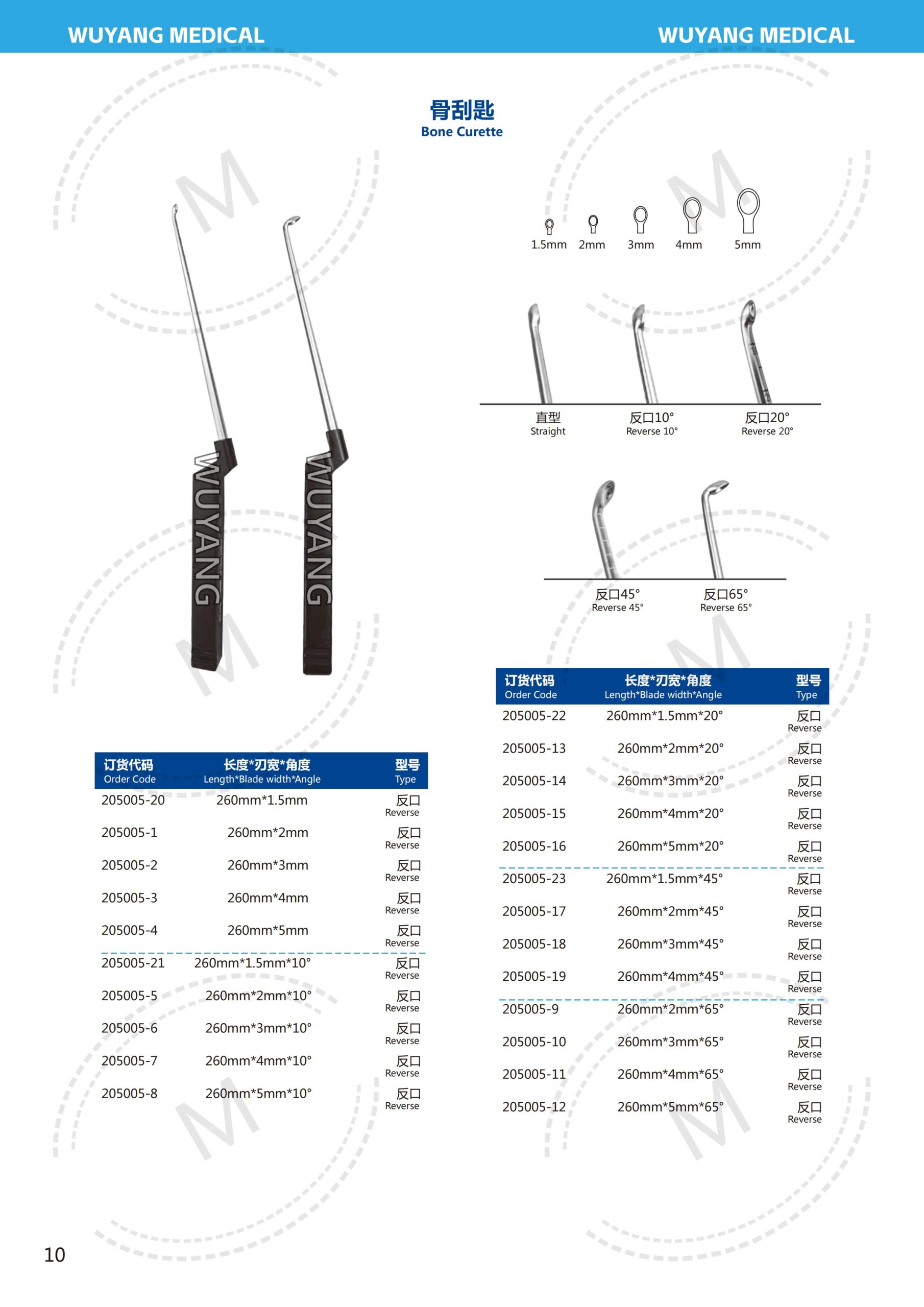 Dụng cụ nạo xương ( Curette ) 11 4. 骨刮匙系列 Curette Se 10 scaled
