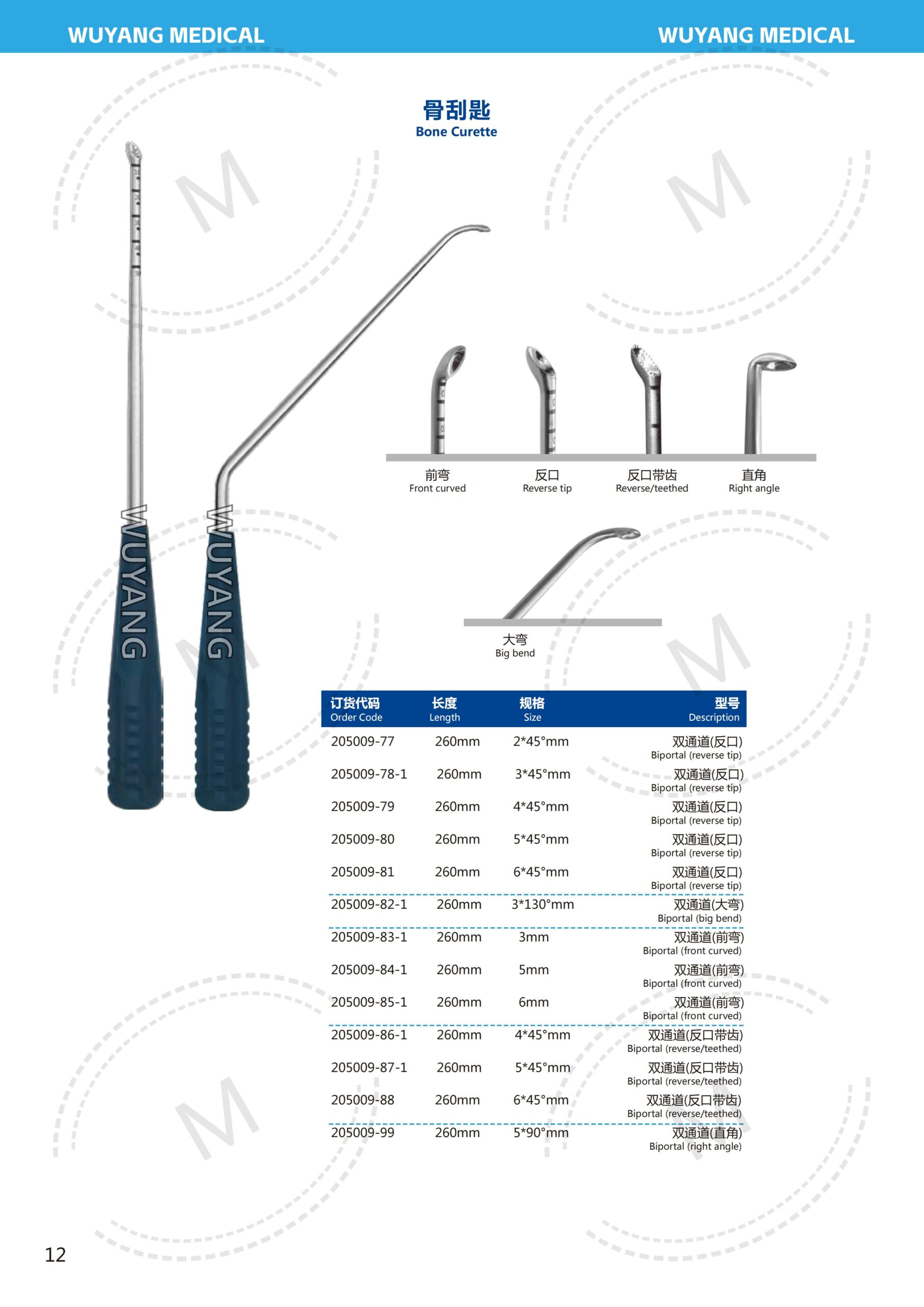 Dụng cụ nạo xương ( Curette ) 13 4. 骨刮匙系列 Curette Se 12 scaled